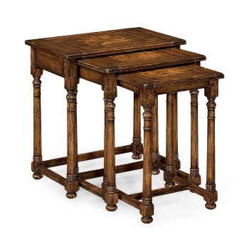 Nest of Three Country Oyster Tables