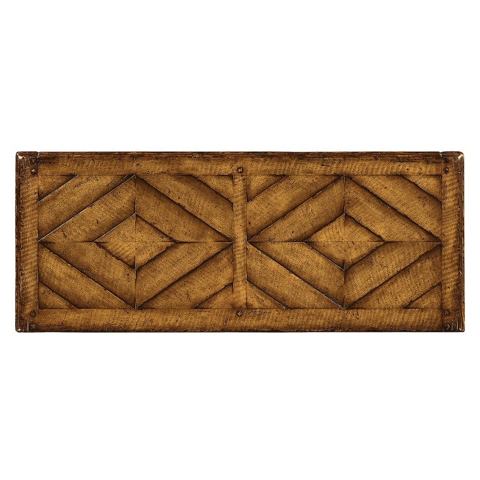 Figured walnut small console