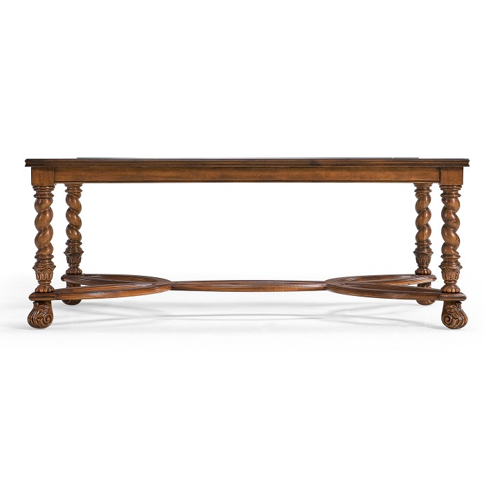 Rectangular oyster & églomisé coffee table