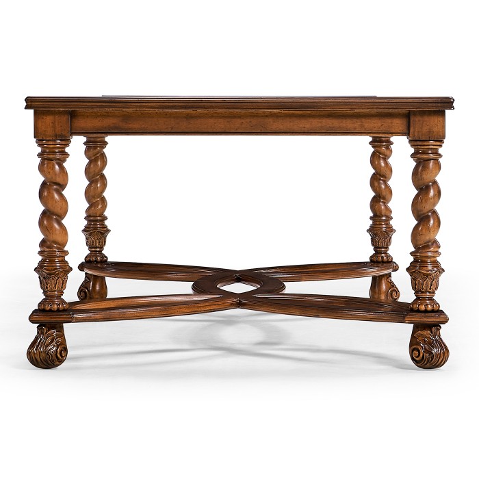 Rectangular oyster & églomisé coffee table