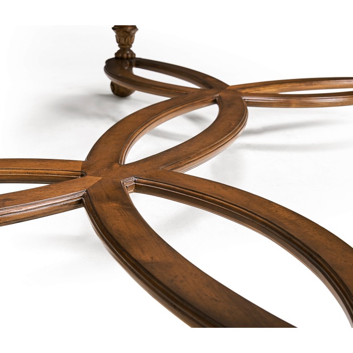 Rectangular oyster & églomisé coffee table