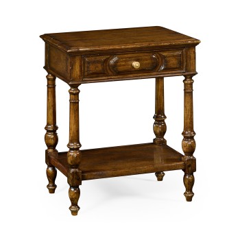 Country style walnut side table
