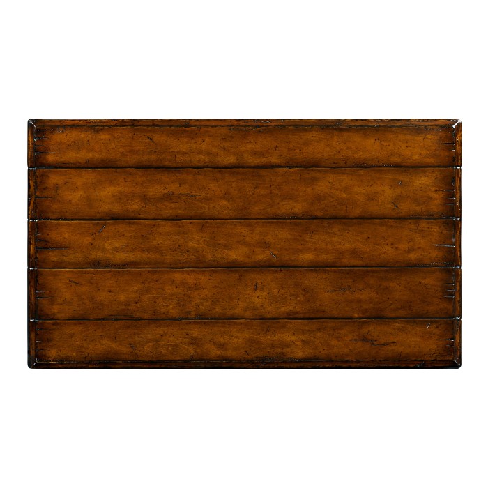 Planked walnut coffee table