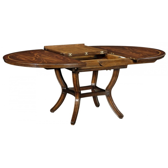 Mahogany Round Extending Dining Table 60