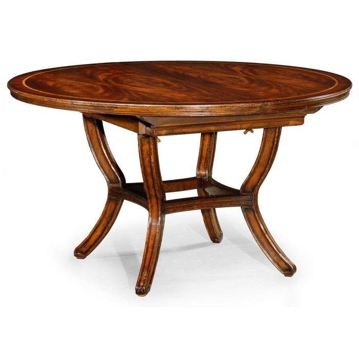 Mahogany Round Extending Dining Table 60