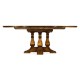 Country Walnut Round Extending Dining Table 48