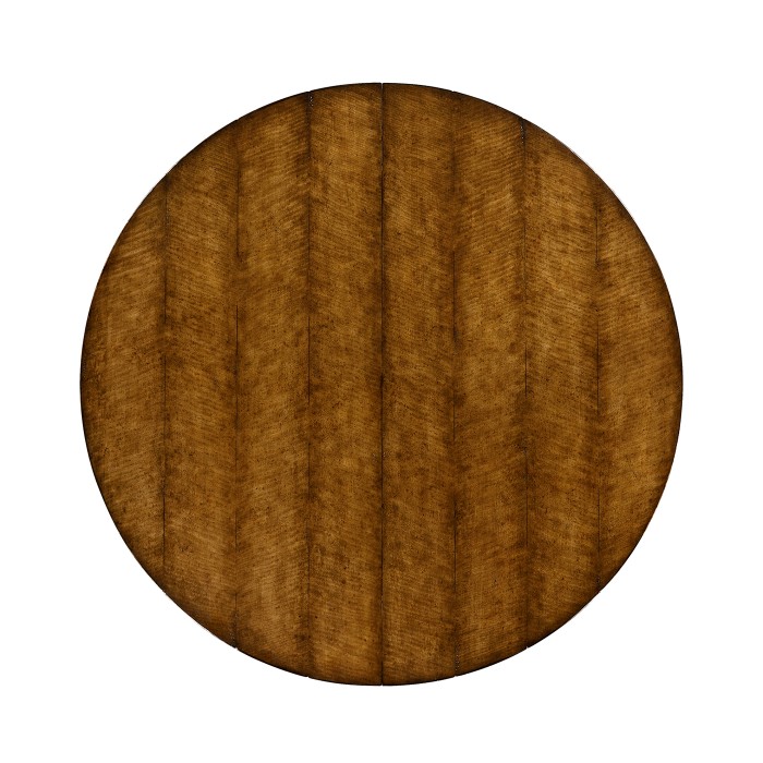 Country Walnut Round Extending Dining Table 48