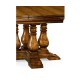Country Walnut Round Extending Dining Table 48
