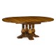 Country Walnut Round Extending Dining Table 48