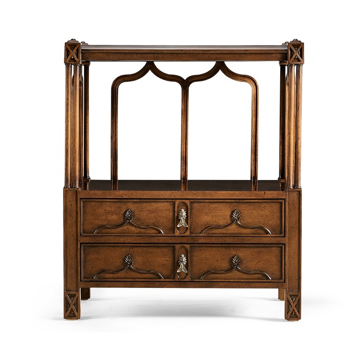 Crotch walnut side table