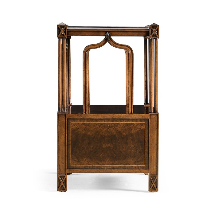 Crotch walnut side table
