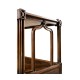Crotch walnut side table
