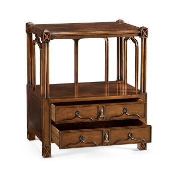 Crotch walnut side table