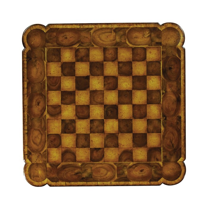 Oyster Veneer Games Table