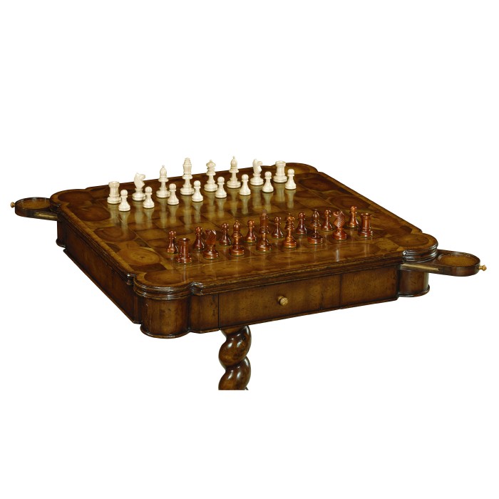 Oyster Veneer Games Table