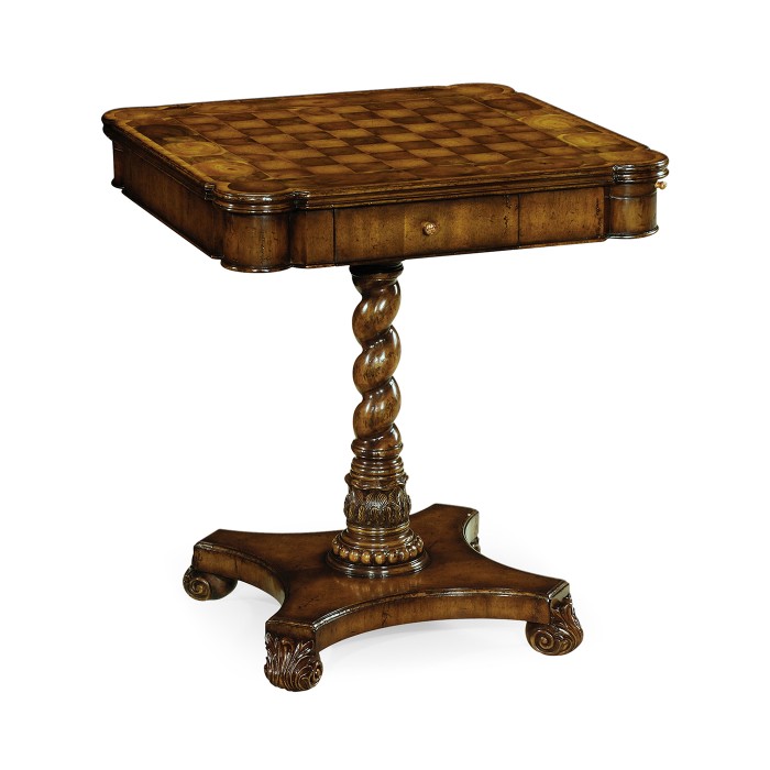 Oyster Veneer Games Table