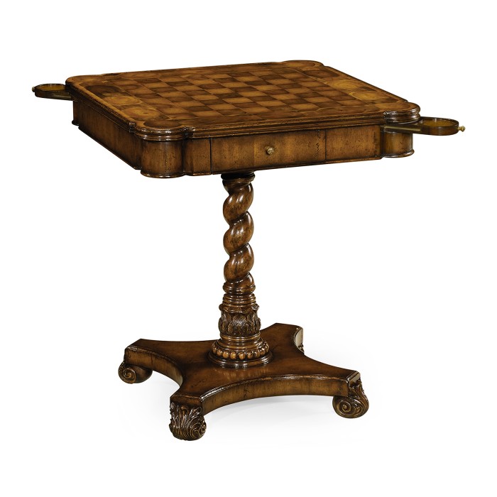 Oyster Veneer Games Table