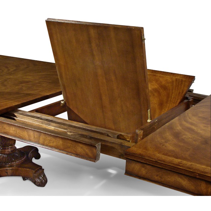 Triple Walnut Pedestal Dining Table 116