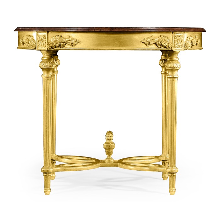 Napoleon III Mahogany Centre Table (Gilded  Base)