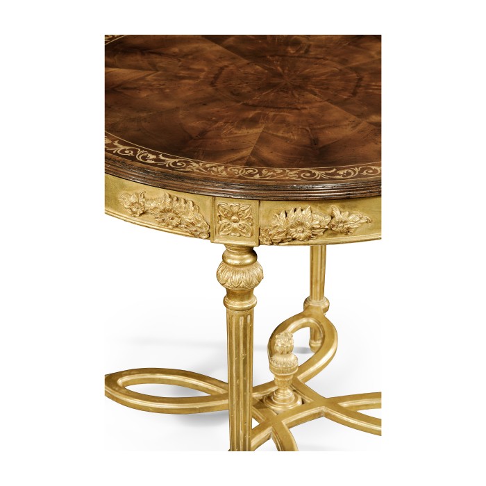 Napoleon III Mahogany Centre Table (Gilded  Base)