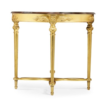 Napoleon III Gilded Demilune Console