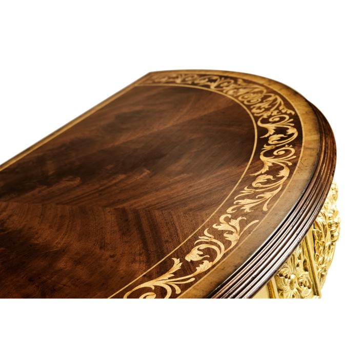 Napoleon III Gilded Demilune Console