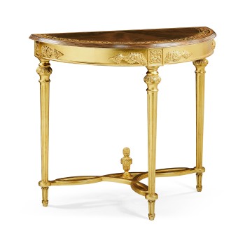 Napoleon III Gilded Demilune Console