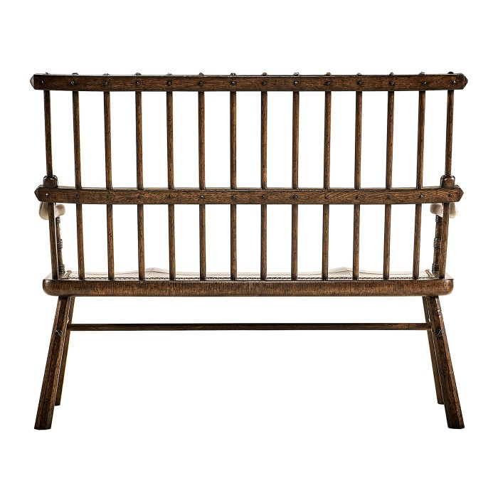 Rustic Style Dark Oak Country Bench