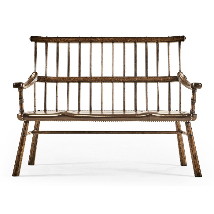 Rustic Style Dark Oak Country Bench