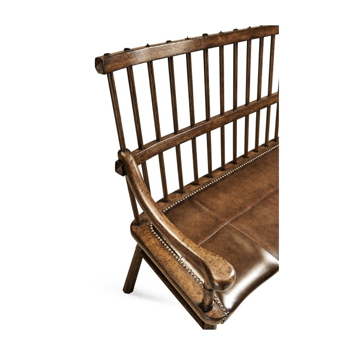 Rustic Style Dark Oak Country Bench