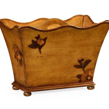 Walnut Raised Floral Canterbury