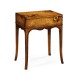 Walnut raised floral side table