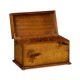 Walnut Raised Floral Rectangular Box