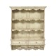 White painted hanging shelves