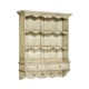 White painted hanging shelves