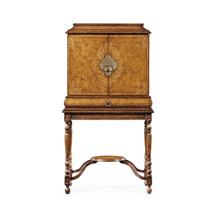 Walnut & Seaweed Collectors Cabinet