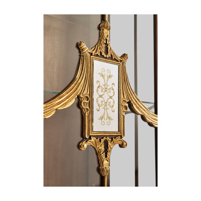 Narrow Satinwood Display Cabinet