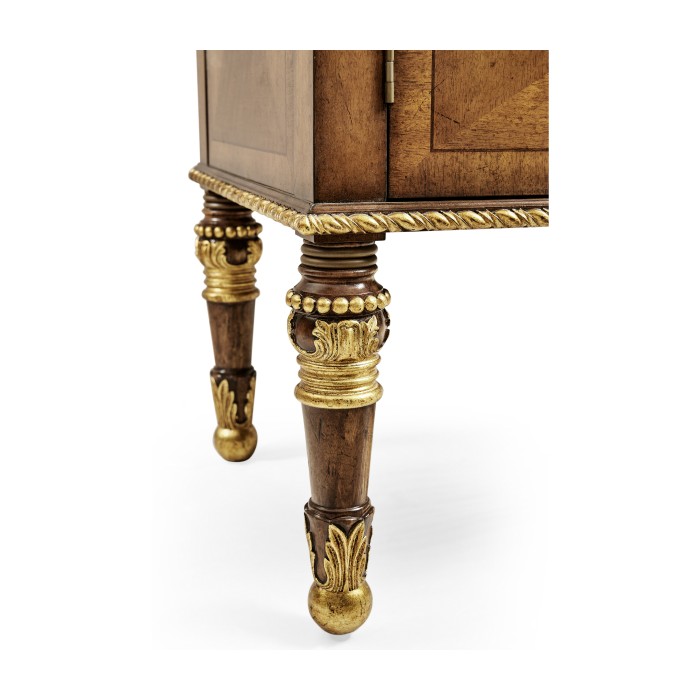Narrow Satinwood Display Cabinet