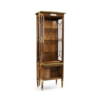 Narrow Satinwood Display Cabinet