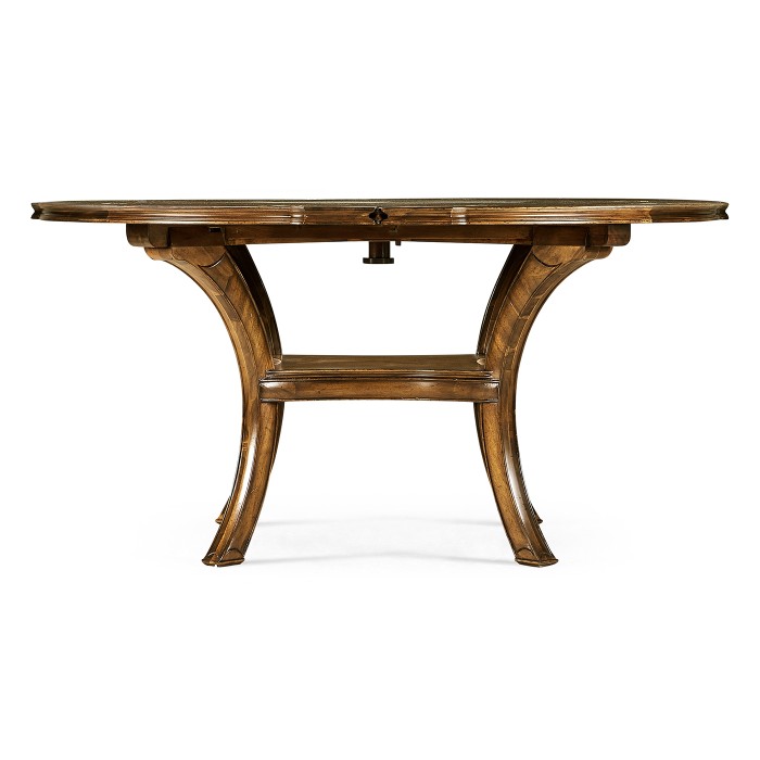 Figured Walnut Square to Circle Dining Table 42