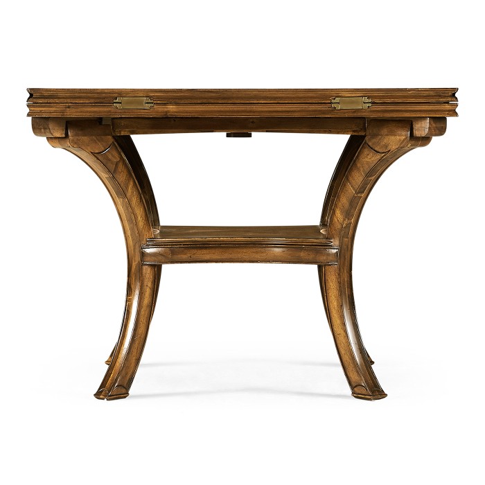 Figured Walnut Square to Circle Dining Table 42