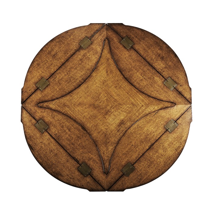 Figured Walnut Square to Circle Dining Table 42