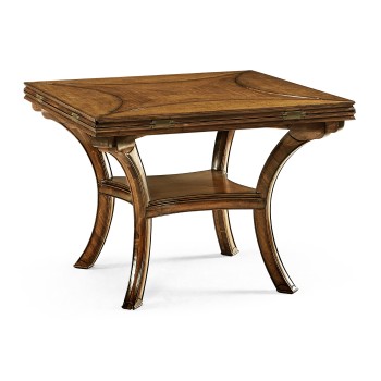 Figured Walnut Square to Circle Dining Table 42