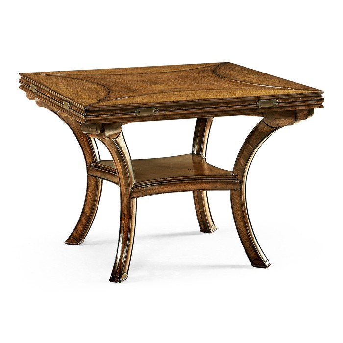 Figured Walnut Square to Circle Dining Table 42