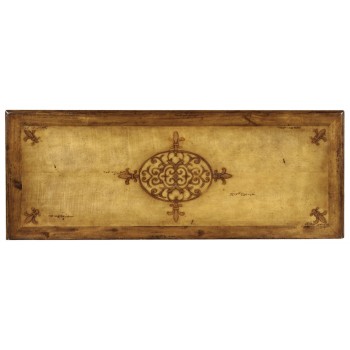 Raised veneer two door cabinet