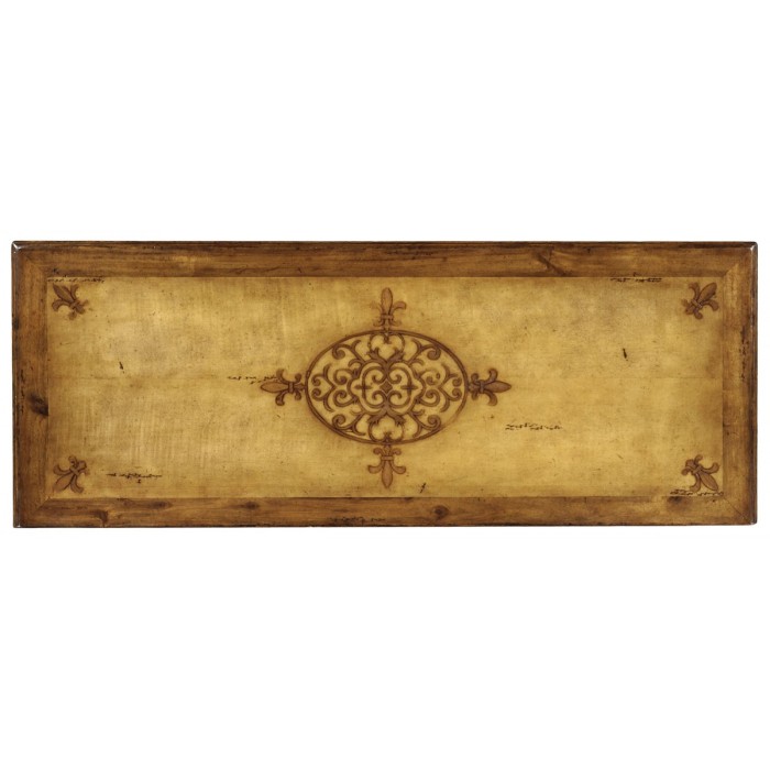 Raised veneer two door cabinet