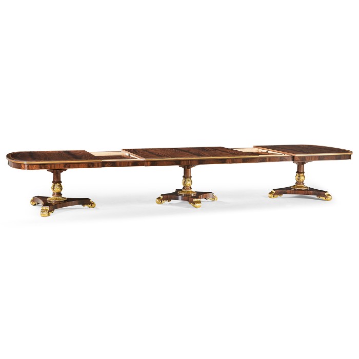 Triple Pedestal Dining Table (Gilded) 158