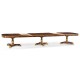 Triple Pedestal Dining Table (Gilded) 158