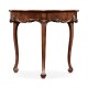 Mahogany Three Legged Round Side Table Scallop Shells