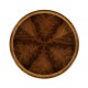 Mahogany Three Legged Round Side Table Scallop Shells